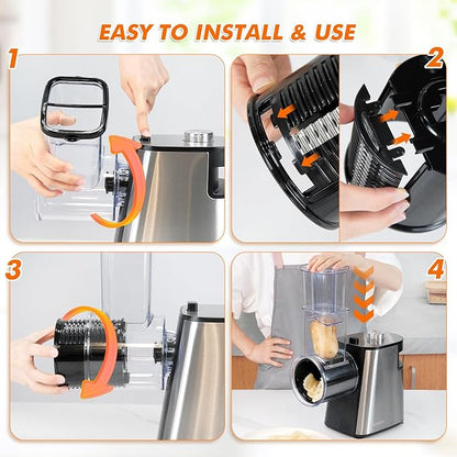 Anatole VSX-S  5-in-1 Electric Salad Shooter Vegetable Cutter Grater