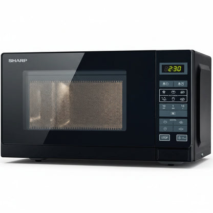 Sharp R-242 BKW Countertop  Microwave 20L 800W Black