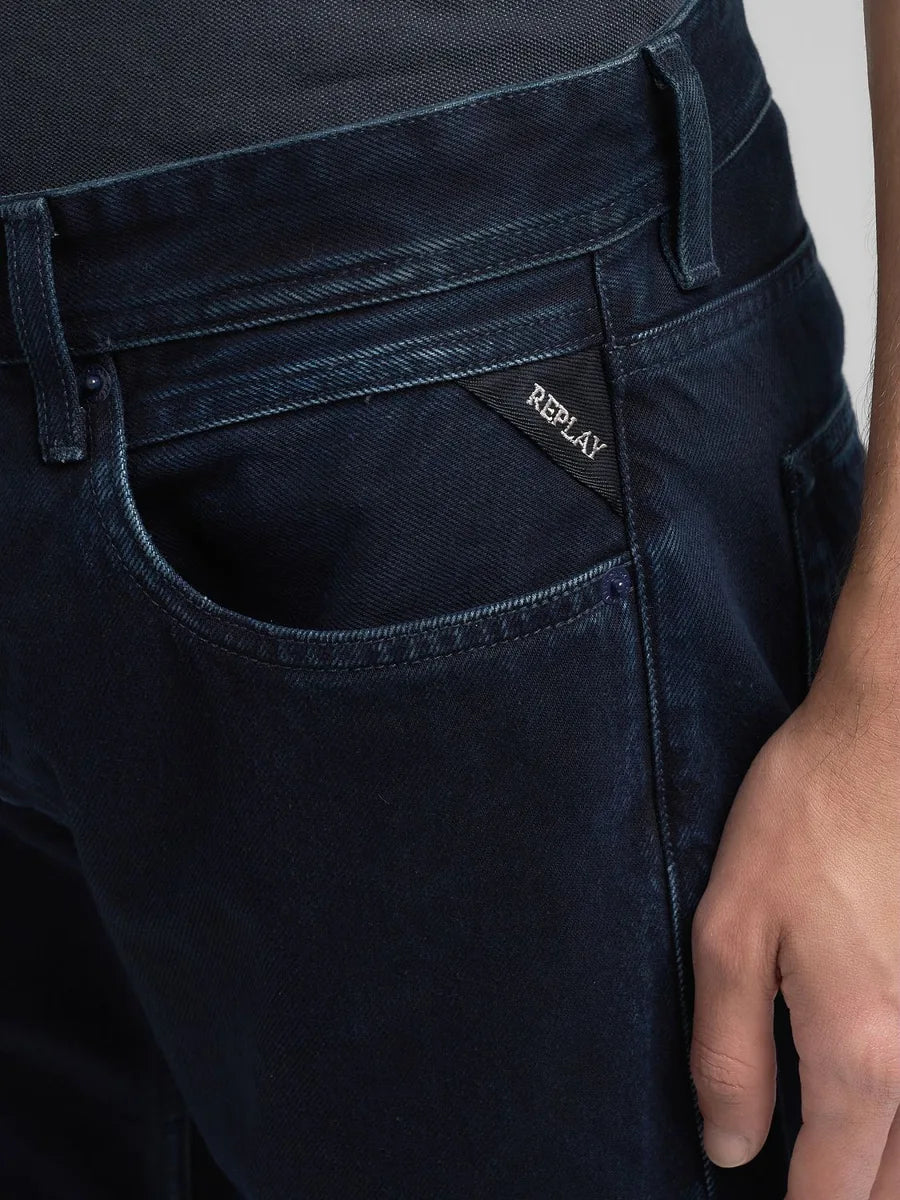 Grover Straight-Fit Dark Blue Denim Jeans for Men