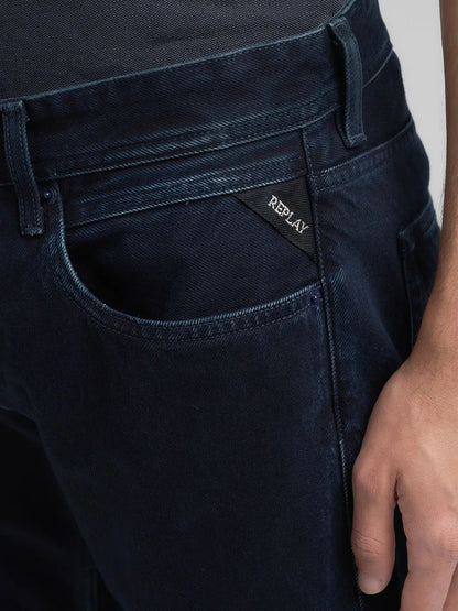 Grover Straight-Fit Dark Blue Denim Jeans for Men