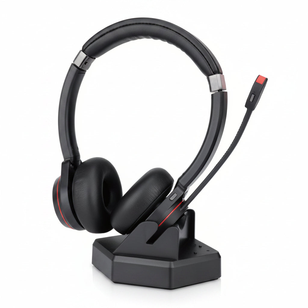 MAIRDI M891BT Wireless Office Headset with USB Dongle Stand