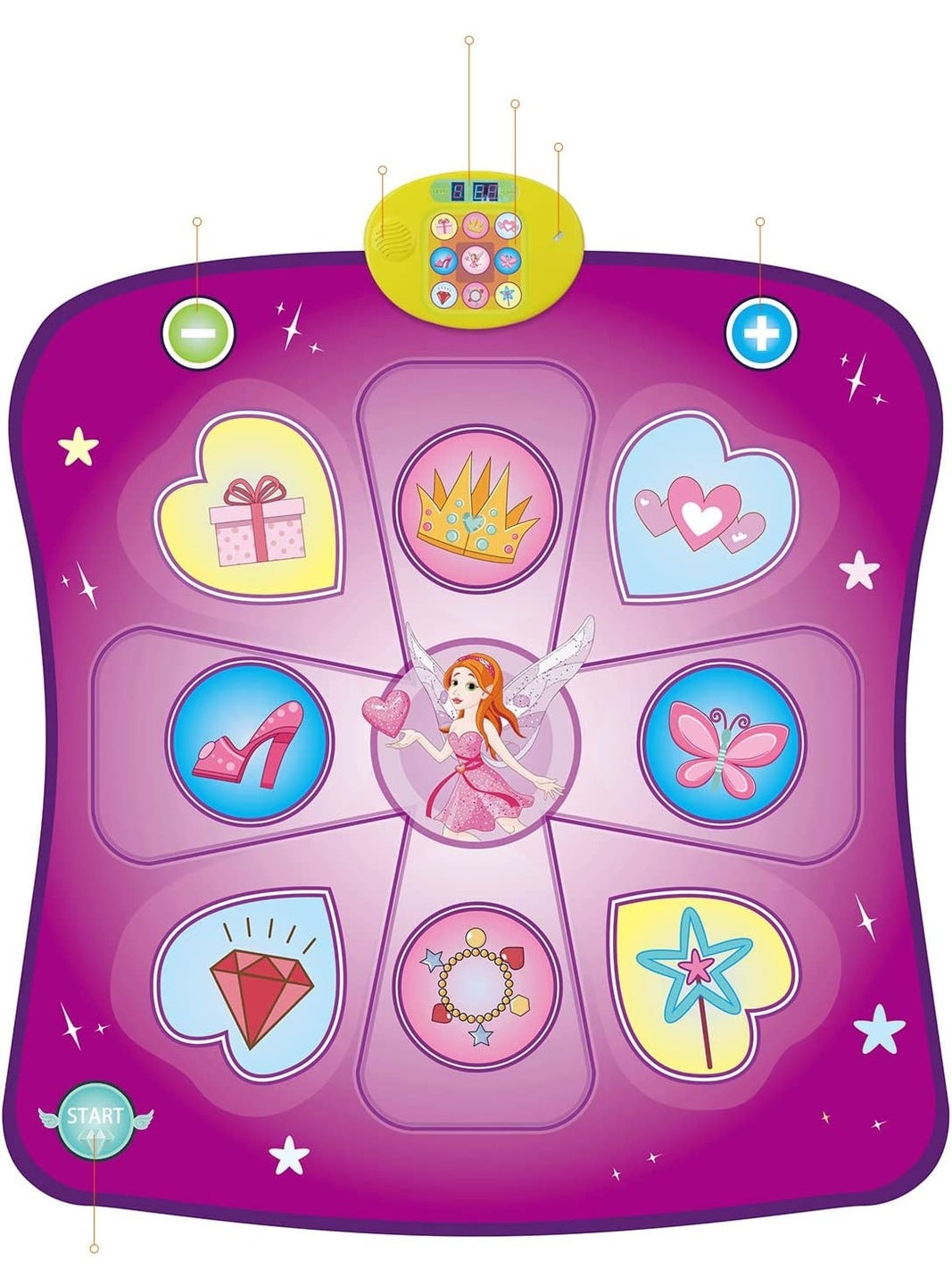 Kids' Musical Dance Mat with LED Display Purple