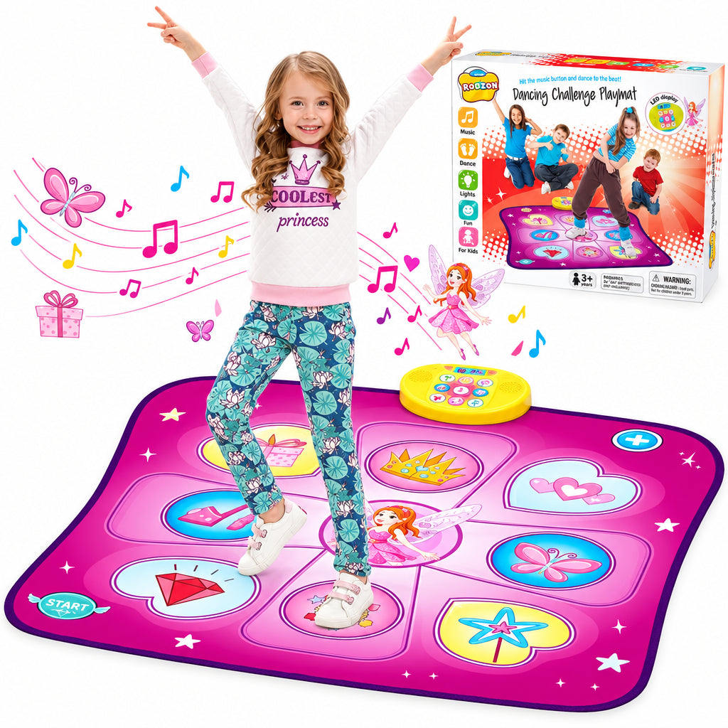 Kids' Musical Dance Mat with LED Display Purple