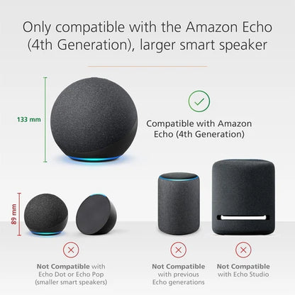 Portable Battery Base for Amazon Echo 4th Generation (Device not Included)