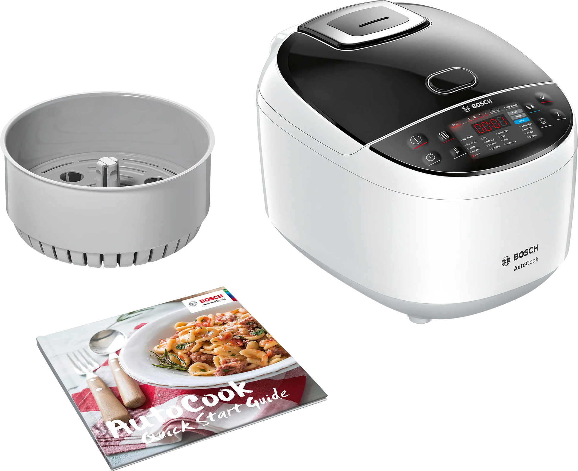 Bosch MUC11W12 Multicooker 5L Capacity 48 Preset Programs Non-Stick Bowl