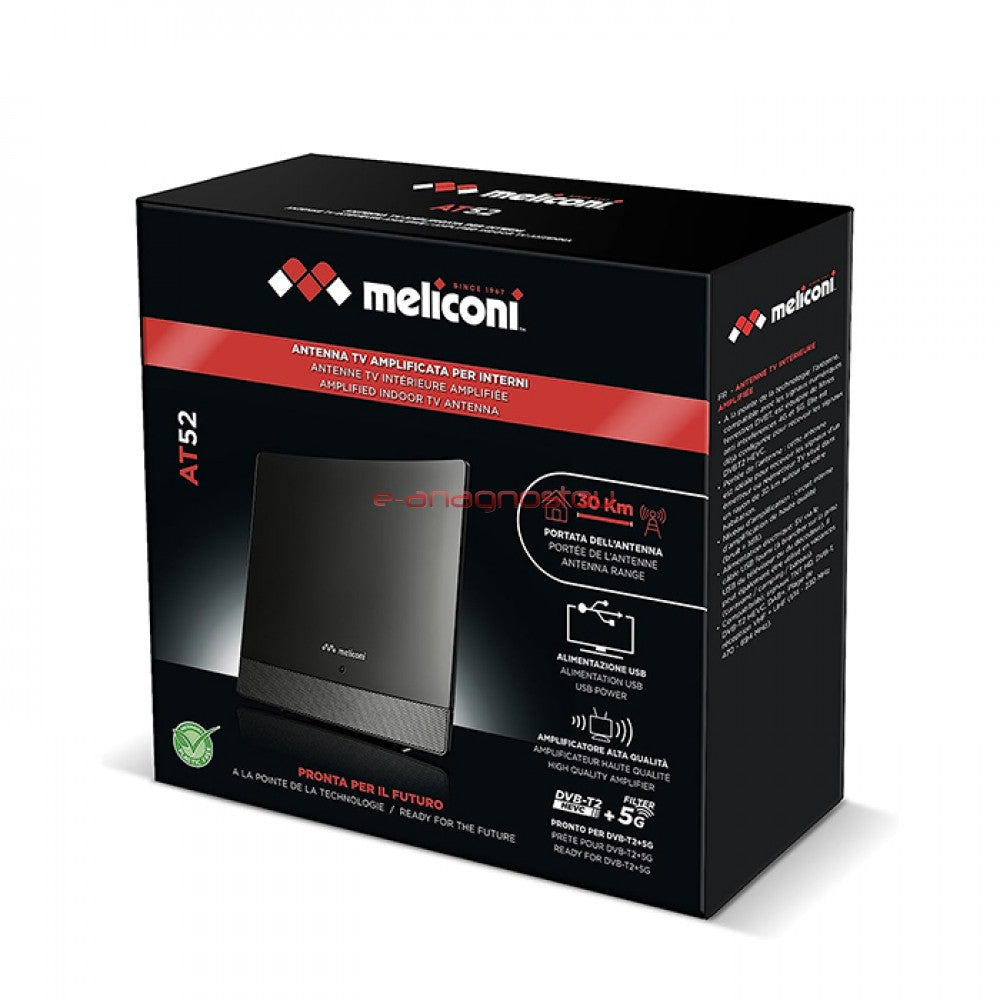 MELICONI AT 52 R1 Indoor TV Antenna 52dB Amplifier