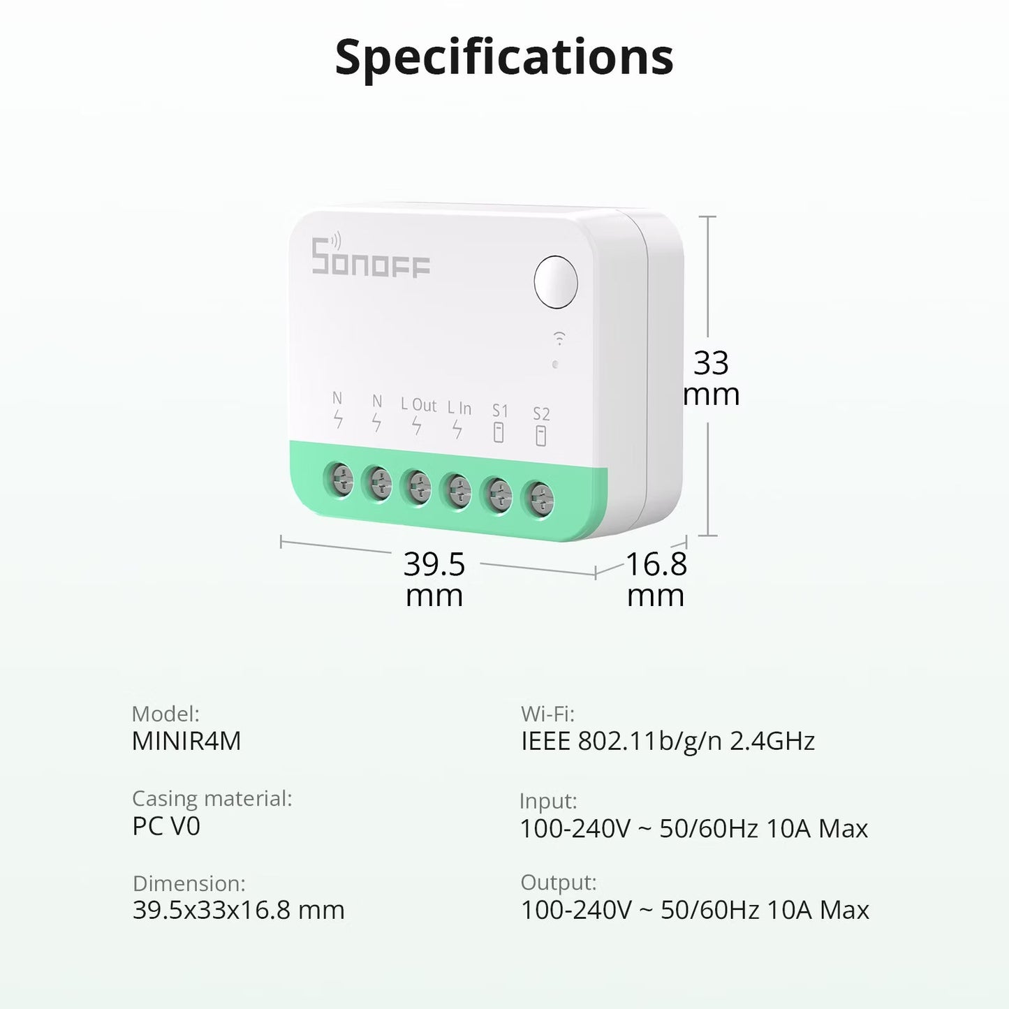 SONOFF MINIR4M MINI Extreme Wi-Fi Smart Switch