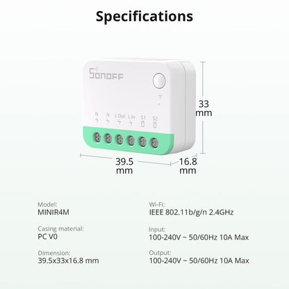 SONOFF MINIR4M MINI Extreme Wi-Fi Smart Switch