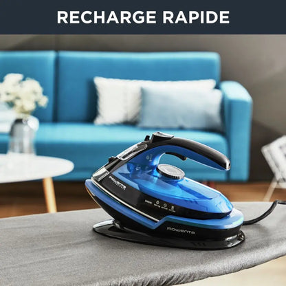 Rowenta Free move Cordless Steam Iron 400-Holes Stainless Steel Soleplate