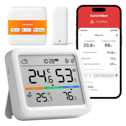 SwitchBot Meter Pro Smart Thermo‑Hygrometer with Matter Support