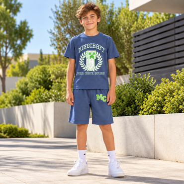 Minecraft Boys Short Sleeve T-Shirt and Shorts Set
