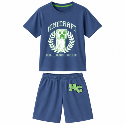 Minecraft Boys Short Sleeve T-Shirt and Shorts Set
