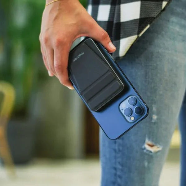 Momax Q.Mag Power 8 5000mAh Magnetic Wireless Charging Battery Pack, Grey - Gomix Brands Outlet