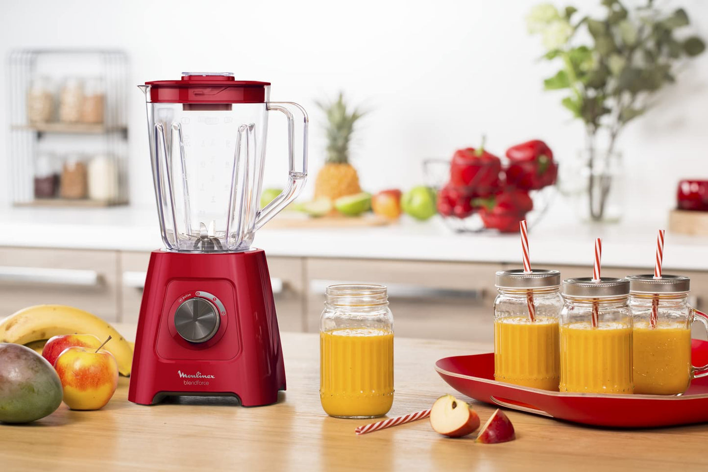 Moulinex Blendforce LM420510 Blender 600 W 2 L Red