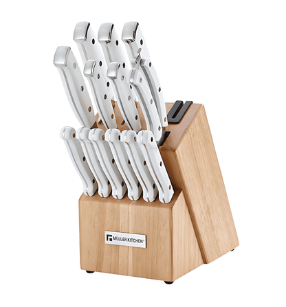 Premium Muller Koch 15-Piece German Stainless Steel Knife Set