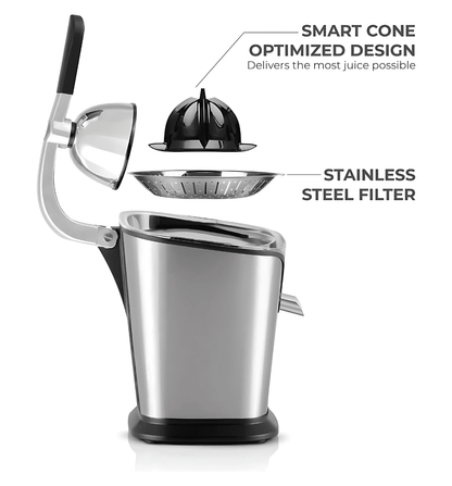 Muller Koch MK-6051 Stainless Steel Citrus Juicer with Dual Cones
