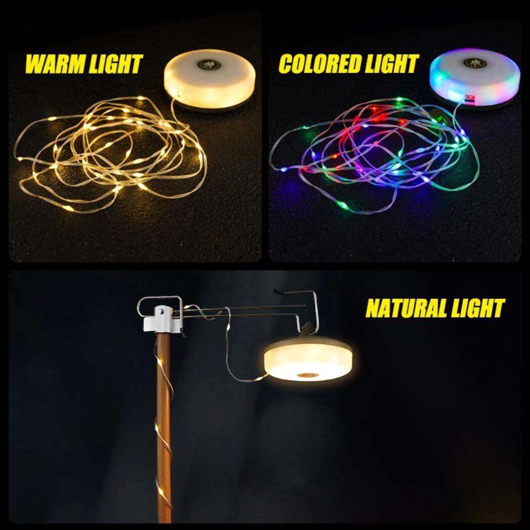 AS2 KXK-828 Multi-Function Camping Lamp 10 m Light String