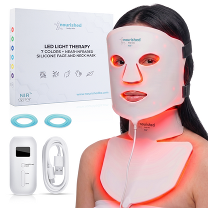 Nourished Bodynskin LED Light Therapy Face and Neck Mask 7-in-1