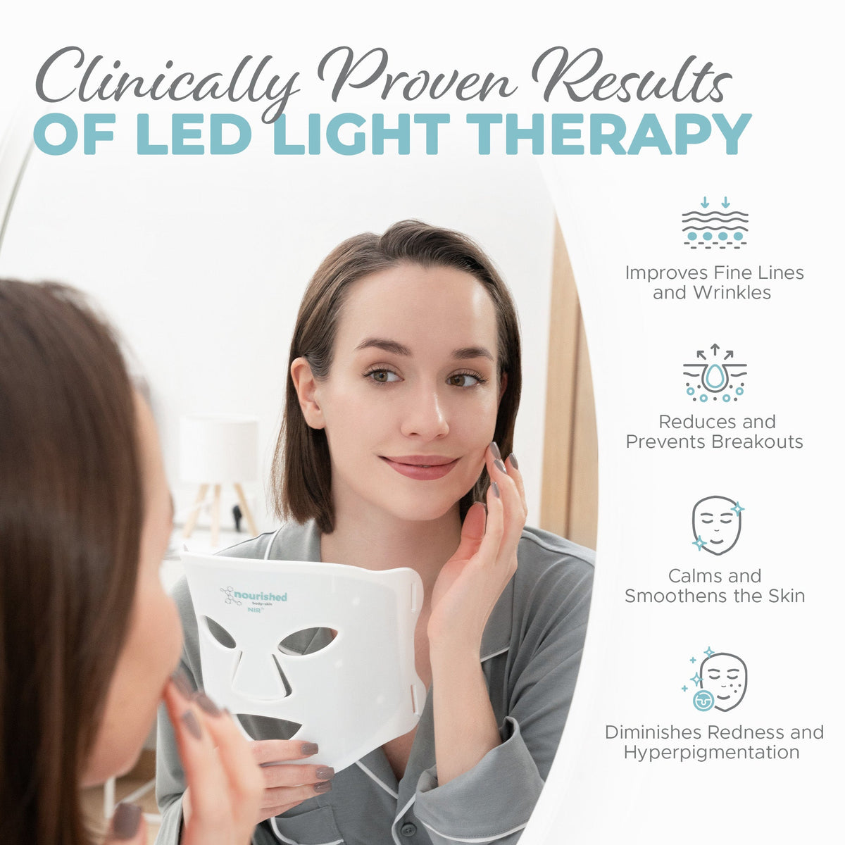 LED Light Therapy Face and Neck Mask 7-in-1