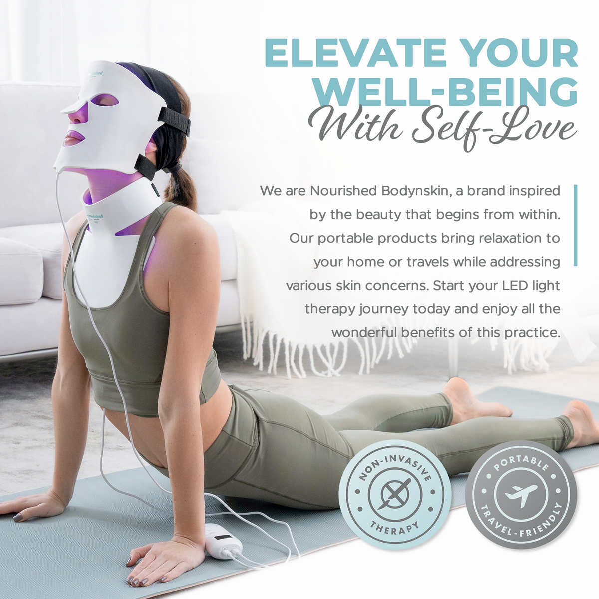 LED Light Therapy Face and Neck Mask 7-in-1