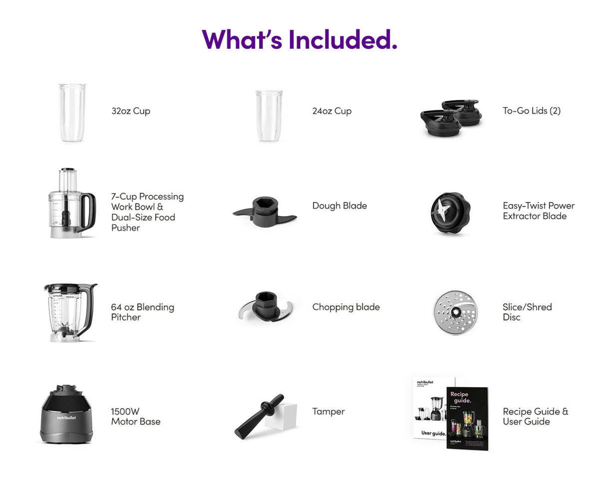 Nutribullet Triple Prep System Blender Black 1500W