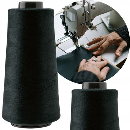 Crelando Overlock Sewing Thread 4-Pack Black 2500 m
