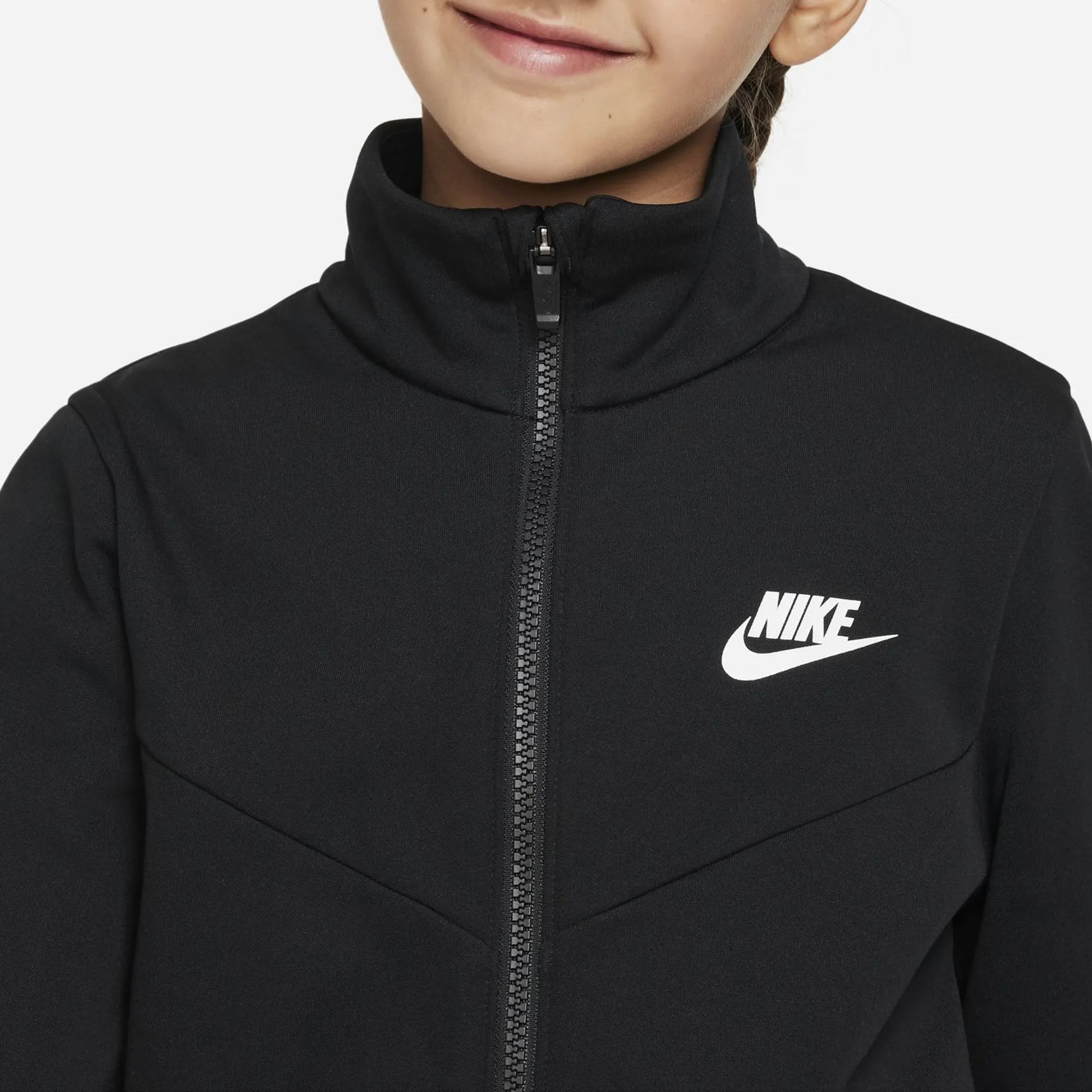 Nike Sportswear Junior Tracksuit Black Polyester – Comfortable Athletic Set