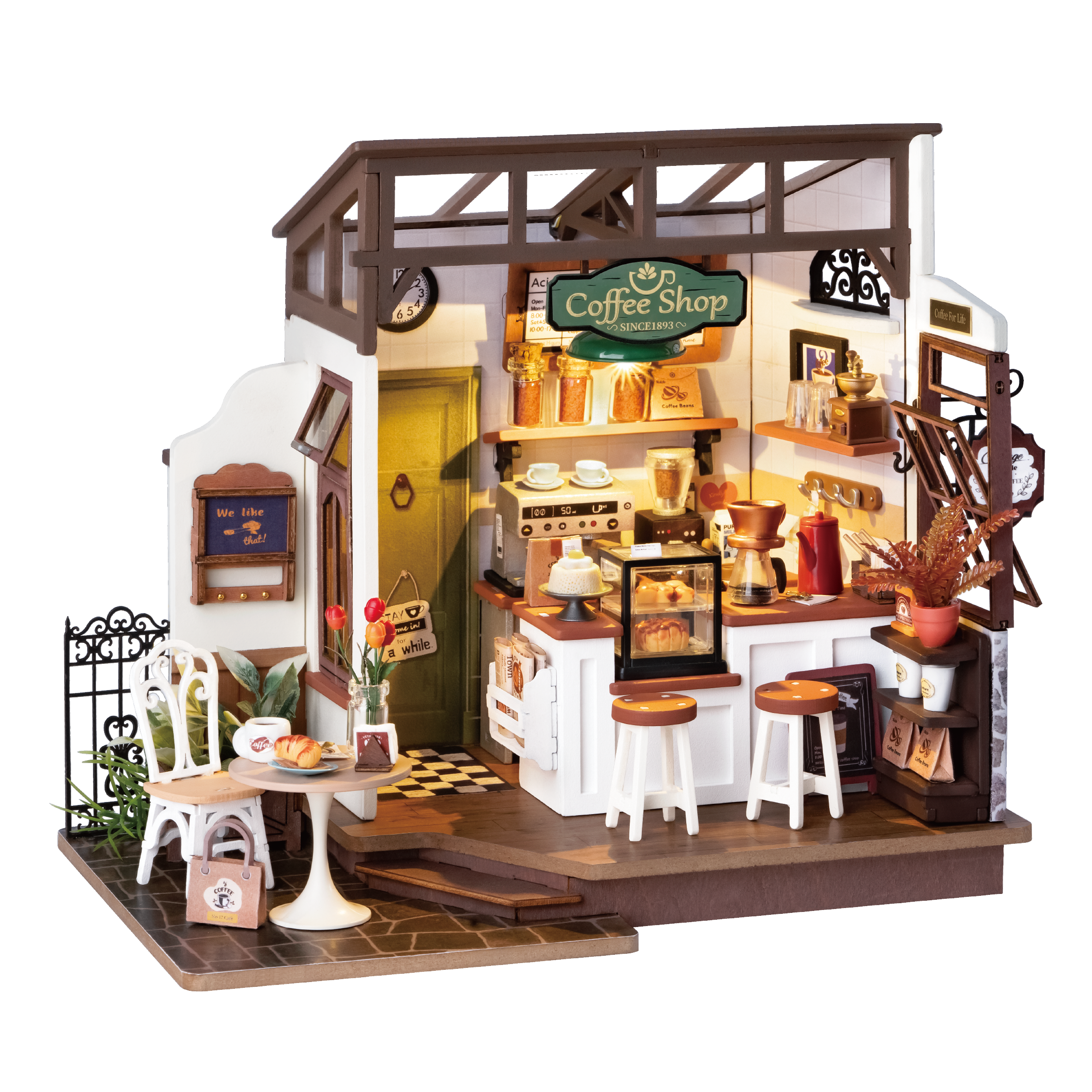 Robotime DIY Mini House No 17 Slow Life Café Miniature