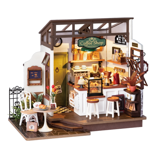 Robotime DIY Mini House No 17 Slow Life Café Miniature