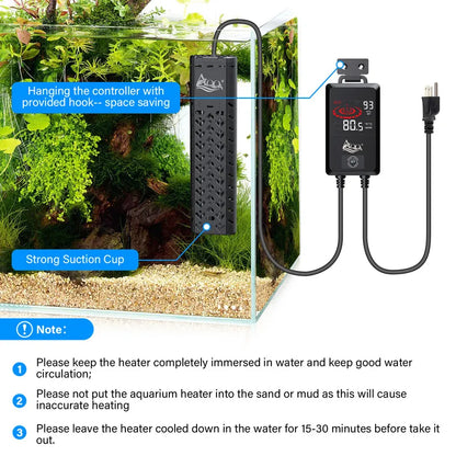 AQQA Submersible Aquarium Heater 500W Black