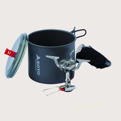 SOTO Amicus Camping Stove with Igniter, Shock‑Resistant, High‑Performance