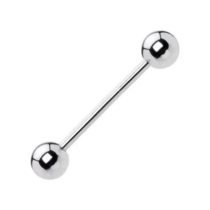 Sleek Titanium Silver Barbell Piercing: Durable, Hypoallergenic, Versatile Body Jewelry