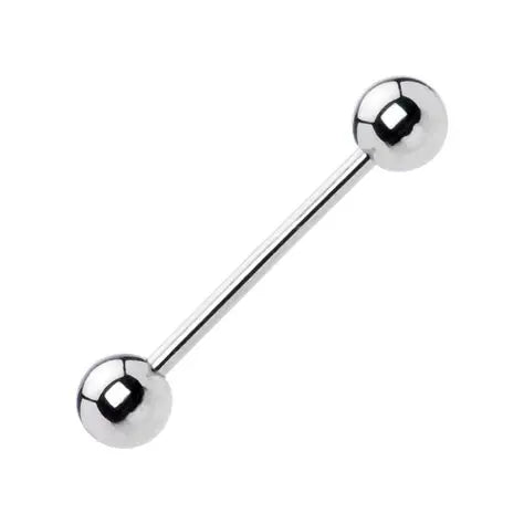 Sleek Titanium Silver Barbell Piercing: Durable, Hypoallergenic, Versatile Body Jewelry