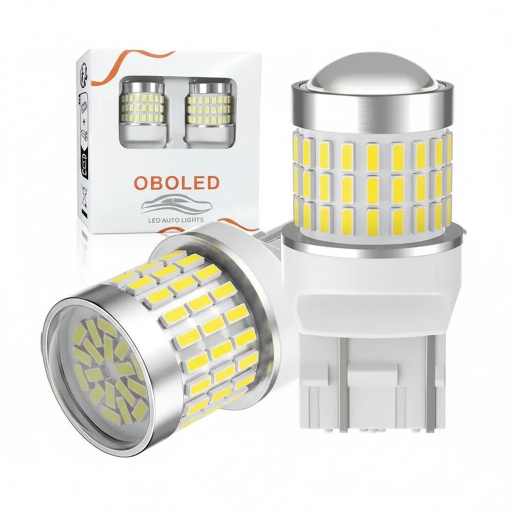 W21W T20 78SMD LED Bulbs 12V/24V 6500K - White (2pcs)