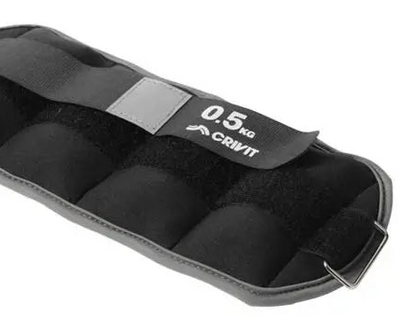 Crivit Ankle Wrist Weights 2-Piece Set 0.5kg Adjustable Velcro
