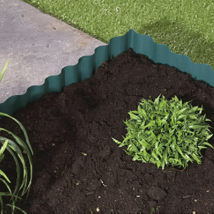 Parkside Wavy PVC Lawn Edging 15 cm x 9 m