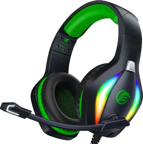 Fachixy FC100 Wired Over-Ear Gaming Headset with Microphone RGB Light