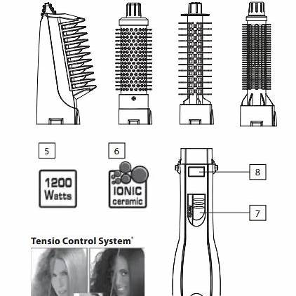 BaByliss AS121E 1200W Multistyle Hot Air Brush: Volume, Smooth, Shine
