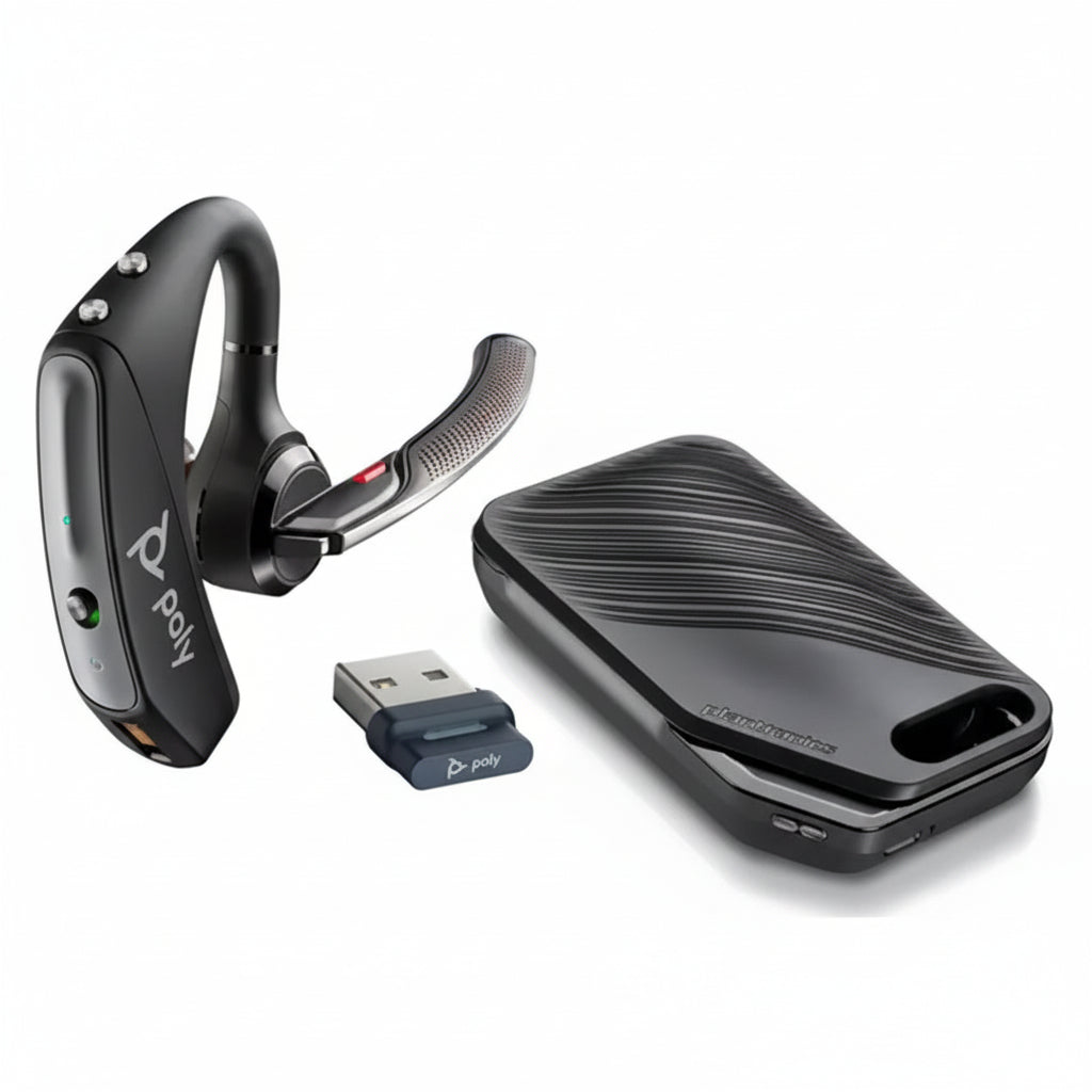 Plantronics HP Poly Voyager 5200 UC Bluetooth Headset + Charging Case