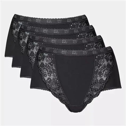 Sloggi Chic Maxi Cotton Briefs 4-Pack: Comfortable Women's Full Cut Underwear