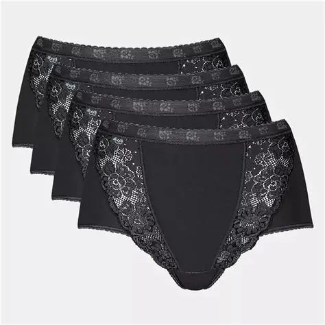 Sloggi Chic Maxi Cotton Briefs 4-Pack: Comfortable Women's Full Cut Underwear