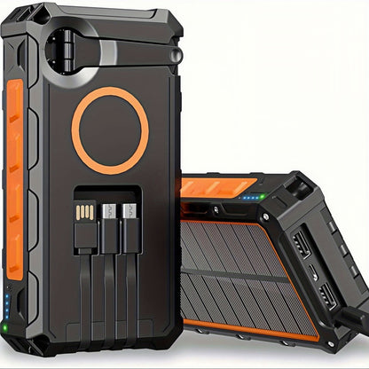 OKG 536 Solar Hand Crank Power Bank 30000mAh 15W Orange
