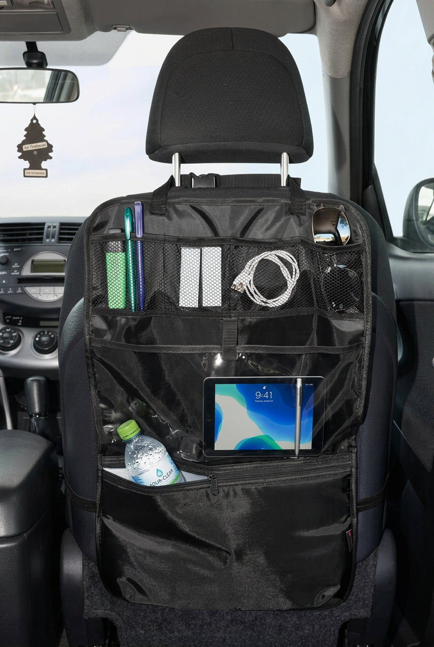 Ultimate Speed Car Seat Organizer Black with Tablet Pocket