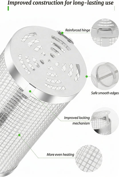 Banaone BFRH Rolling BBQ Grill Basket 2-Pack