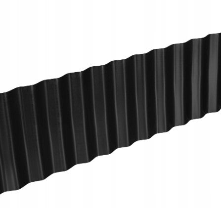 Parkside Wavy PVC Lawn Edging Black 15 cm x 9 m