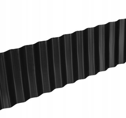 Parkside Wavy PVC Lawn Edging Black 15 cm x 9 m