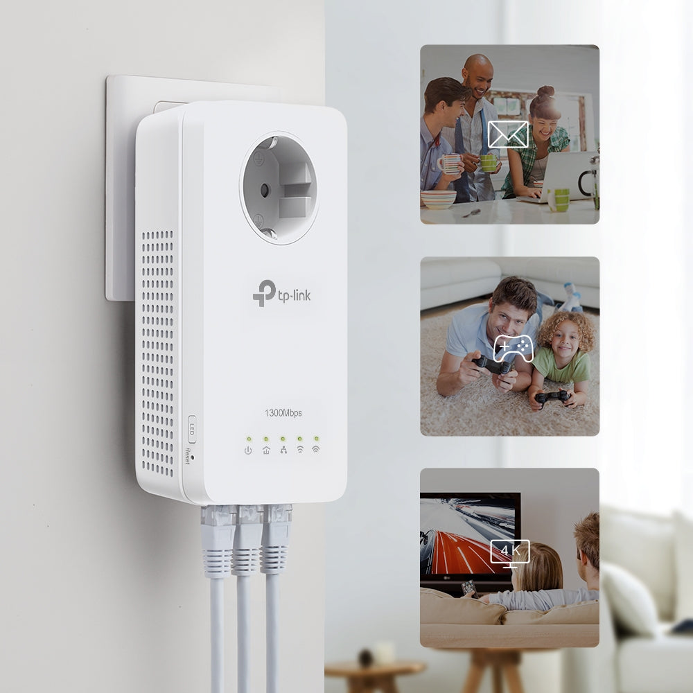 TP-Link TL-WPA8631P KIT AV1300 Passthrough Wi-Fi Kit