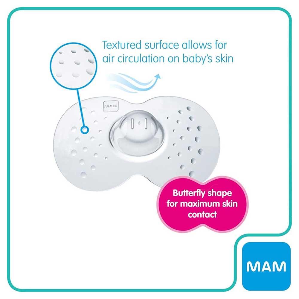 MAM Nipple Shields Size M: Soft Silicone Breastfeeding Protection with Carry Case