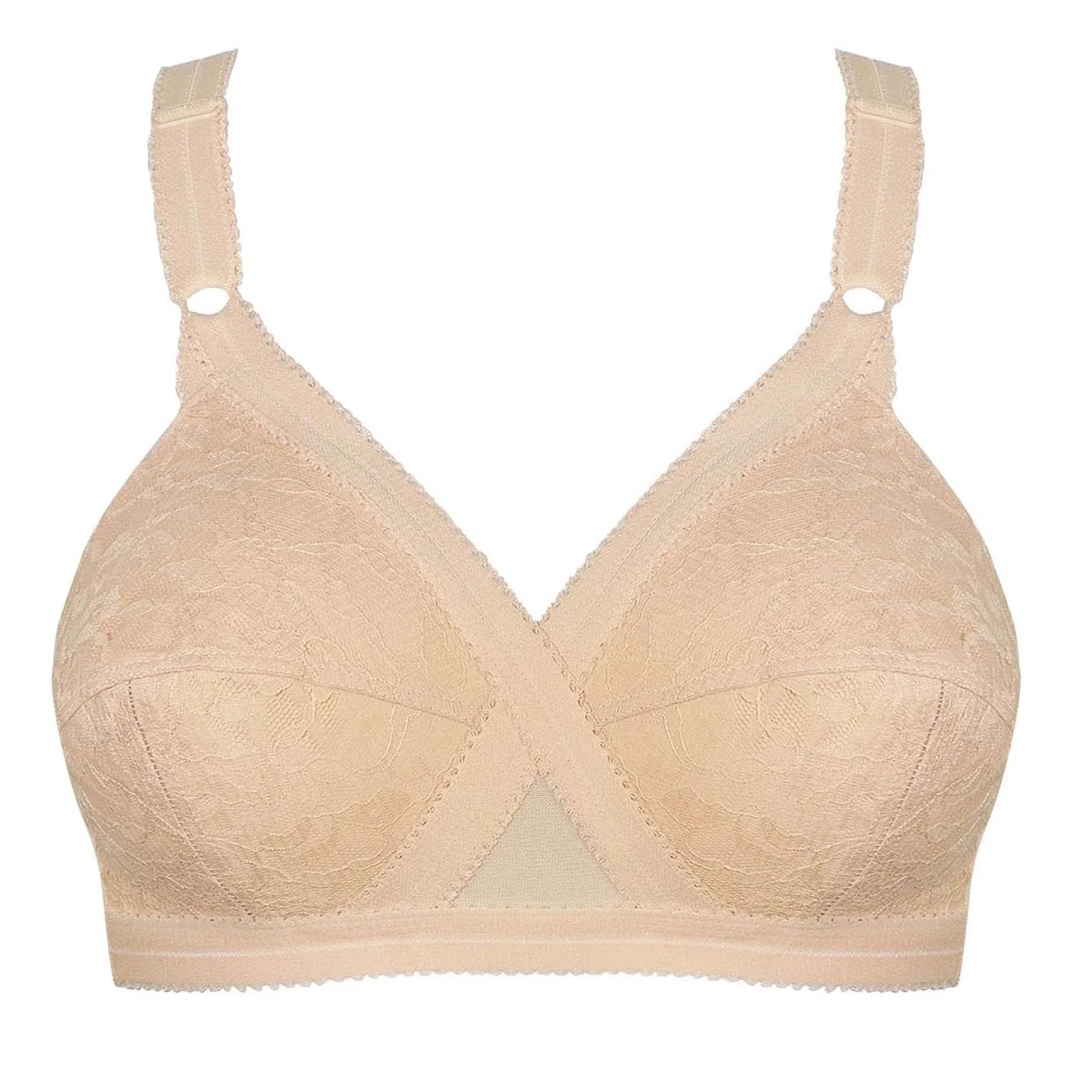 Playtex Cross Your Heart 556 Wireless Full Cup Bra for Ultimate Support Beige - Gomix Brands Outlet
