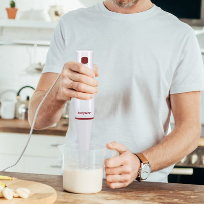 Beper Powerful Two-Speed Hand Blender: Stainless Steel Immersion Mixer
